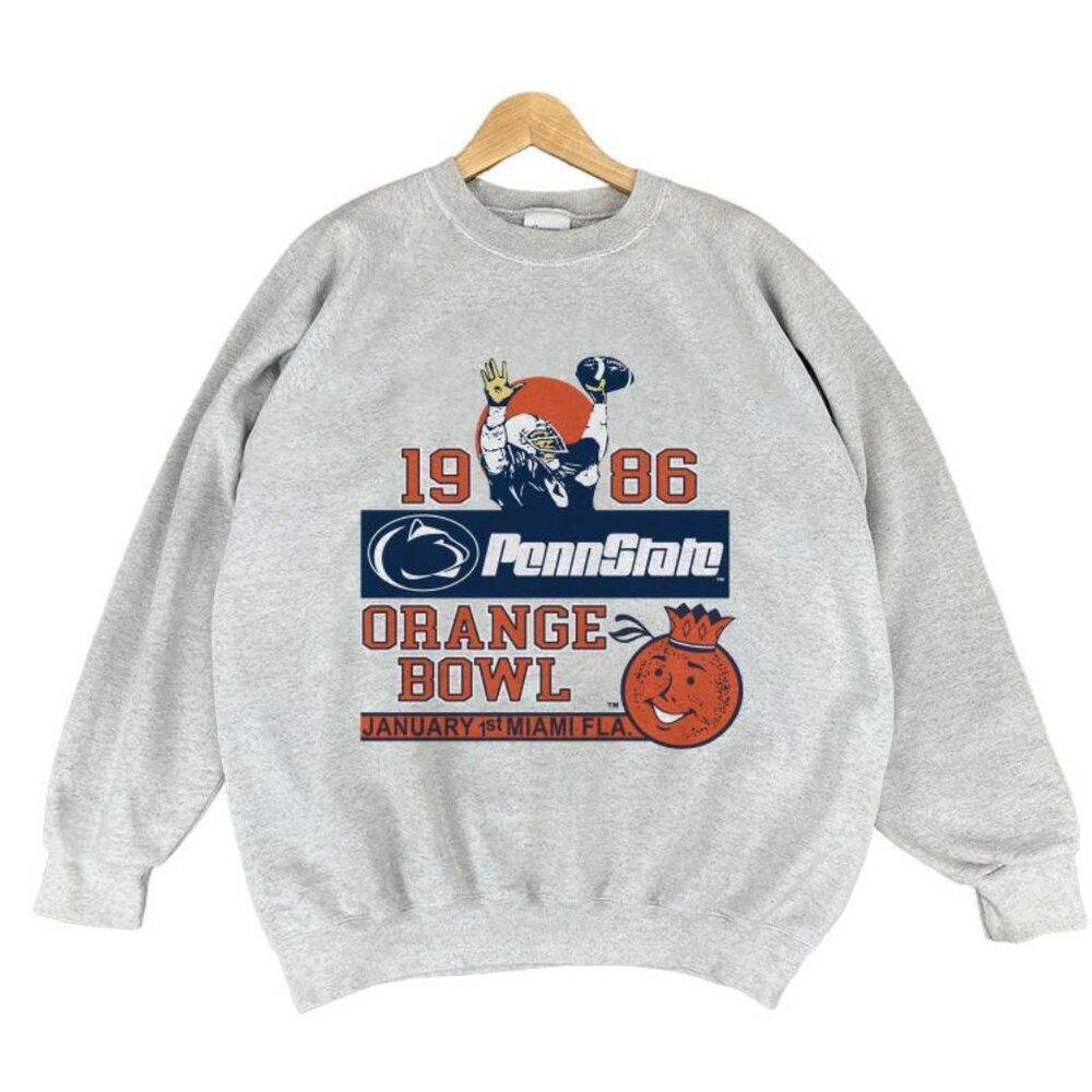 Grey Penn State 1986 National Collegiate Football Orange Bowl Retro Sweatshirt